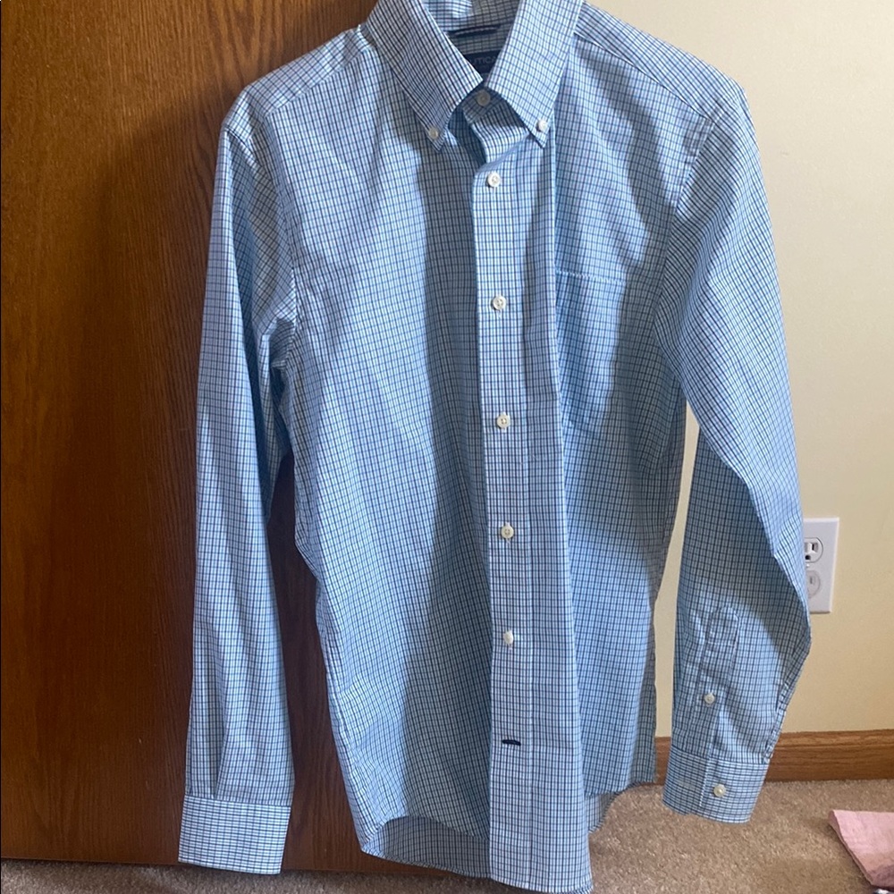 Nautica Blue Casual Button Down Shirt